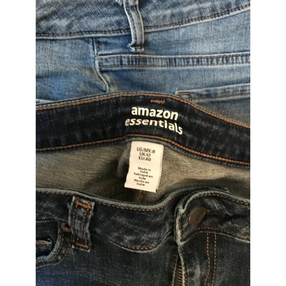 Lot Bundle Amazon Essentials Women's 7" Denim Bermuda Shorts Sz 8 - Picture 2 of 6